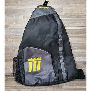 Monarch Pickleball Sling Bag -‎ Black, Gray & Yellow Multiple Pockets Adjustable